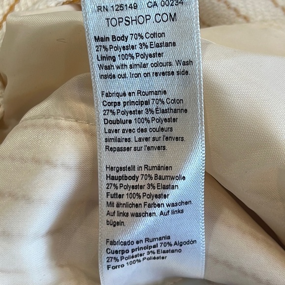 TOPSHOP Twist Bandeau Jumpsuit • Cut Out Front • Cropped Wide Leg • NWT • Size 2 - Picture 5 of 16